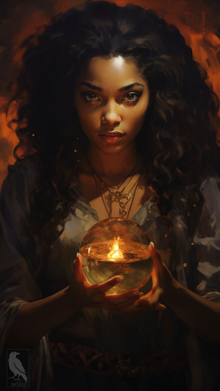 a painting of a woman holding a bowl with a candle in it's hands