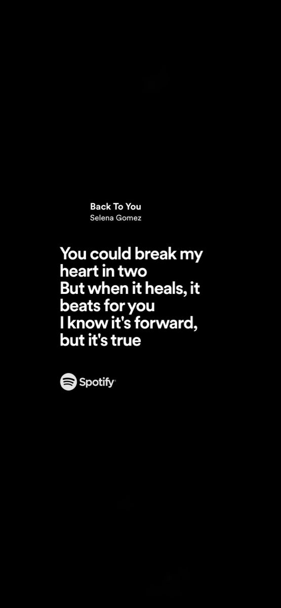 a black and white photo with the words you could break my heart in two but when it heals, it doesn't know how to be forward, but it's true