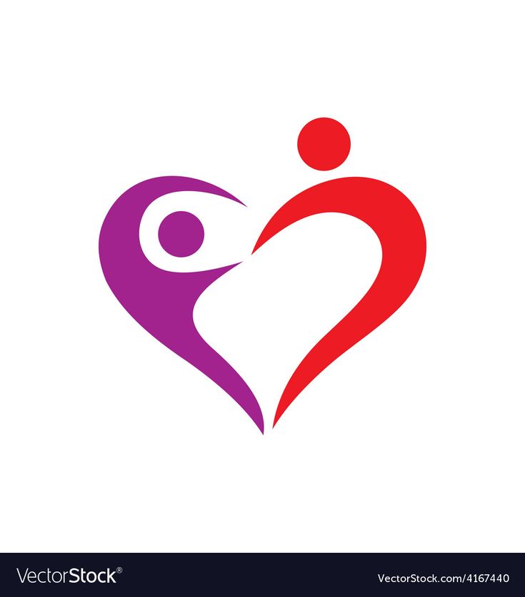 two people holding hands in the shape of a heart logo template for company or business