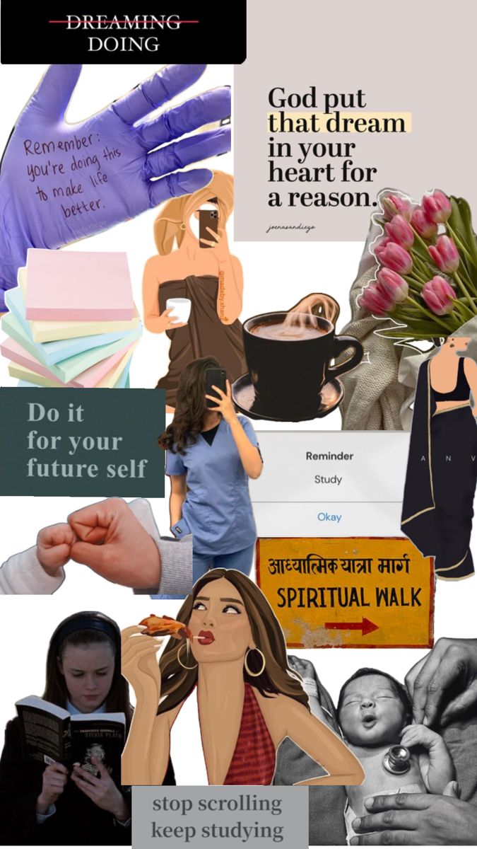 a collage of images with words and pictures on them that say, do it for your future self