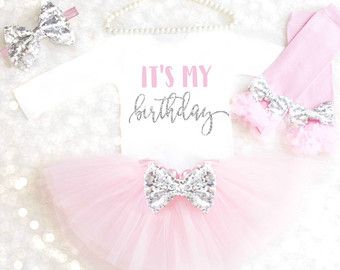 it's my birthday pink and silver tutule outfit