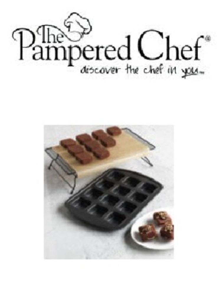 the pampered chef cookbook is shown with an image of some food on a plate