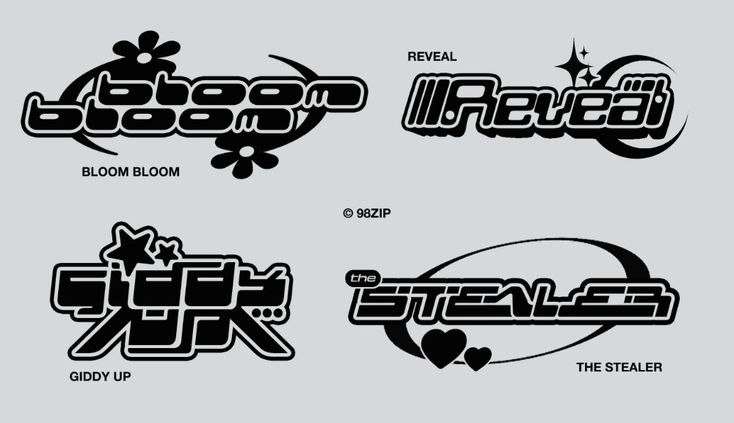 some type of stickers that are in black and white