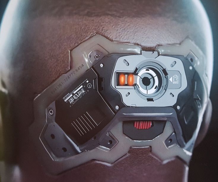 a close up view of the inside of a helmet with an electronic device on it