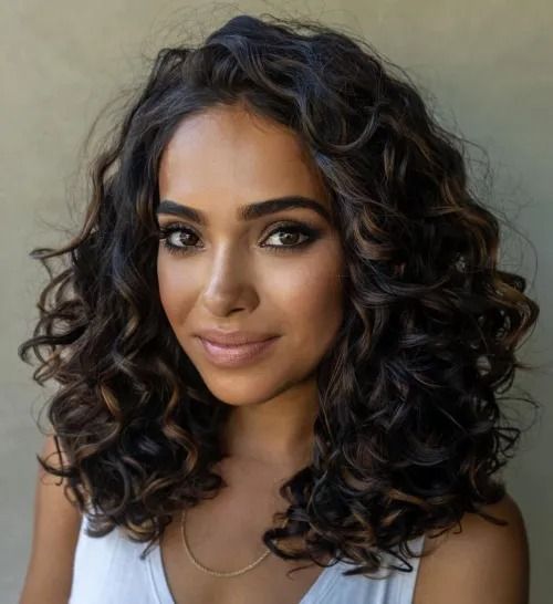 Layered Curly Haircuts, Dark Curly Hair, Natural Curly Hair Cuts, Fine Curly Hair, Bob Haircut Curly, Layered Curly Hair, Brown Curly Hair, Colored Curly Hair, Medium Curly Hair Styles