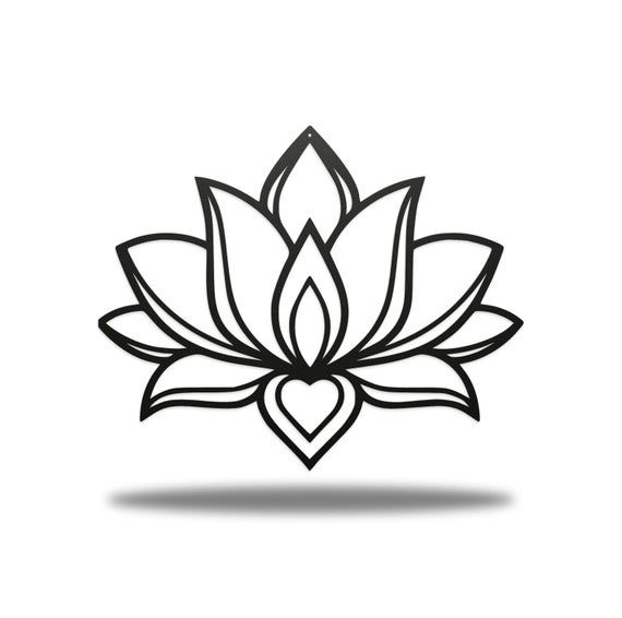 a black and white image of a lotus flower