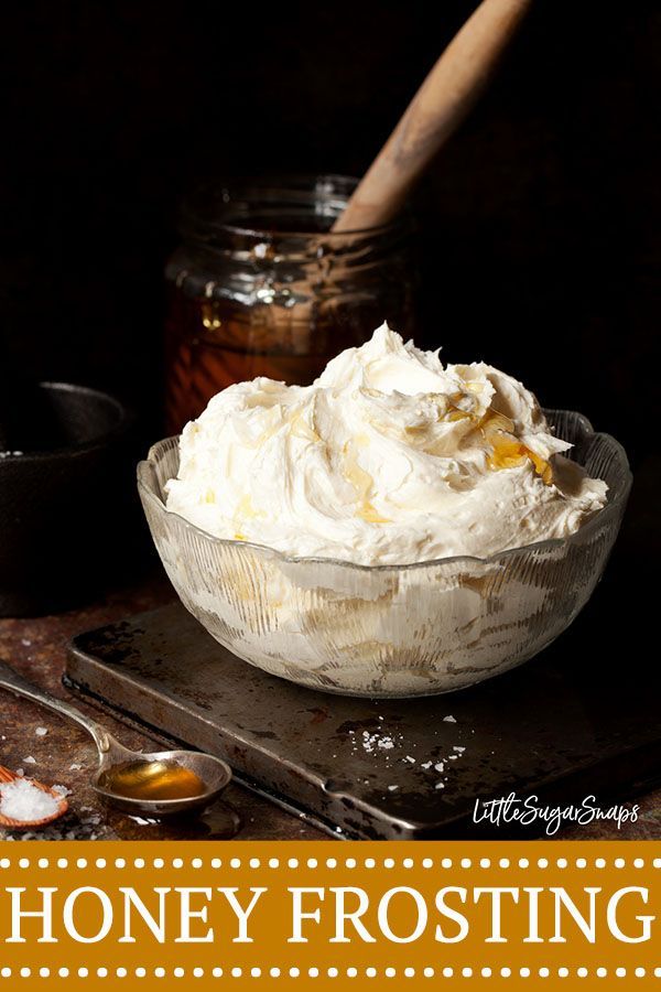 salted honey buttercream in a glass bowl