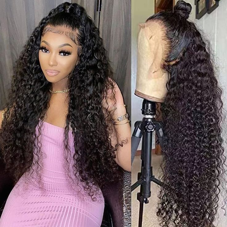 PRICES MAY VARY. Wigs Quality: 10A Frontal Wigs Human Hair, Cut From Young Girl Donors, Healthy and Soft Against Skin. Hold Curl Well, Can Make High Ponytail&Bun, Can be Dyed, Bleached, Straightened and Restyled. Natural&Comfortable: 180% Density HD Transparent Lace Front Wigs Human Hair pre plucked, HD Trantparent Lace Color with Slightly Bleached Knots Make it more natural, Breathable&Durable lace material make it more Comfortable. 21.5"-22.5" Medium Cap With Adjustable Strap and 4 Combs, Easy Blonde Weave Hairstyles, Brazilian Water Wave, Blonde Weave, Curly Lace Frontal, Curly Lace Wig, Lace Front Wigs Human Hair, Remy Human Hair Wigs, Wave Wig, Curly Lace Front Wigs