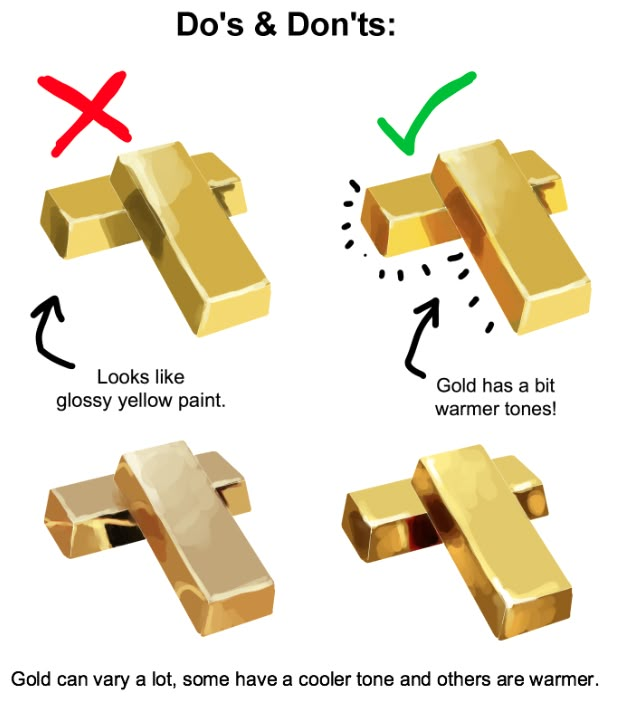 an image of different types of golds and don'ts