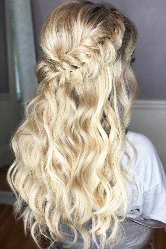 Hairstyle Secrets Revealed: Insider Tips for Flawless Looks Half Down Prom Hairstyles, Half Up Half Down Prom, Down Prom Hairstyles, Back Braid, Wavy Wedding Hair, Fishtail Braids, Half Up Half Down Hair Prom, Braided Half Up, Long Box Braids