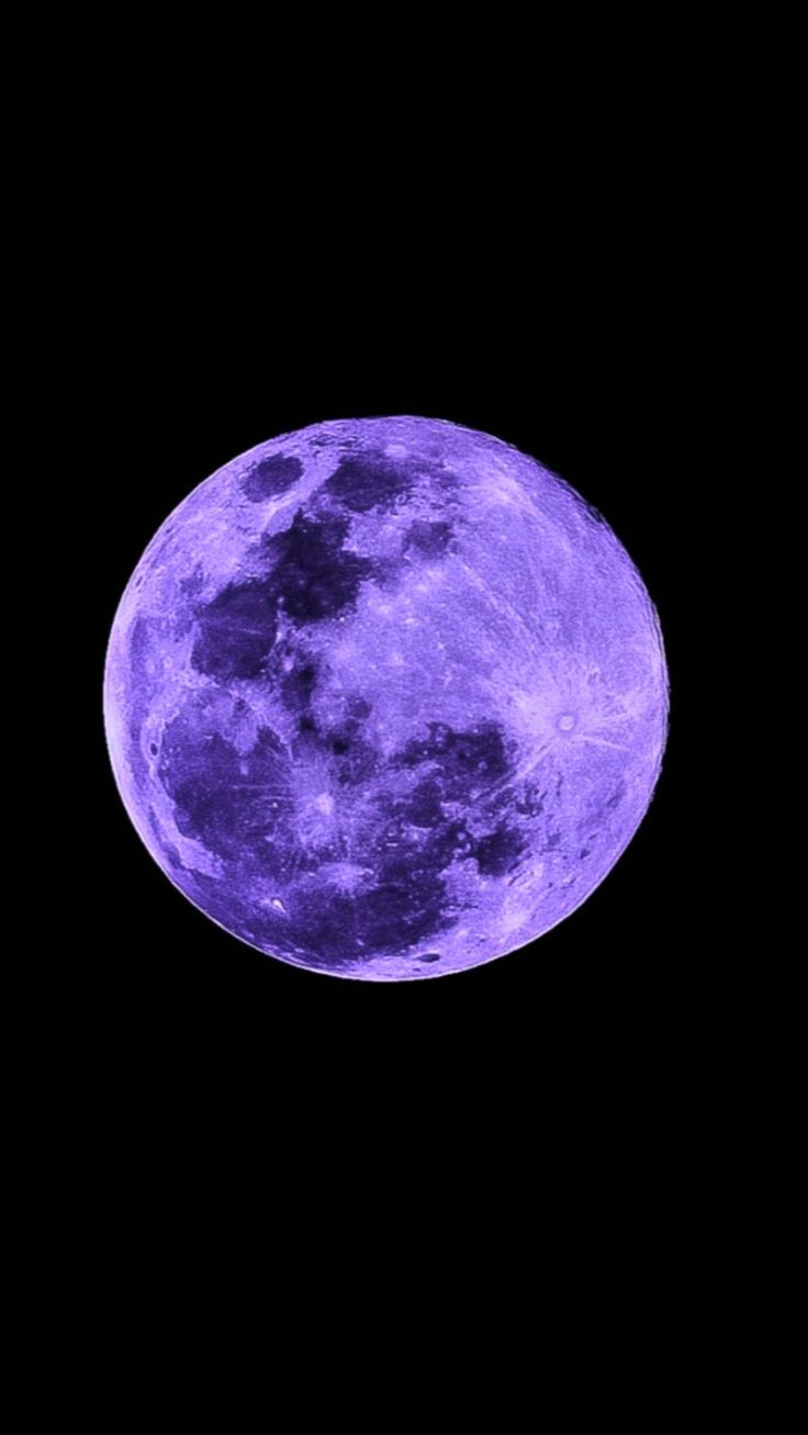 the full moon is purple and black in color