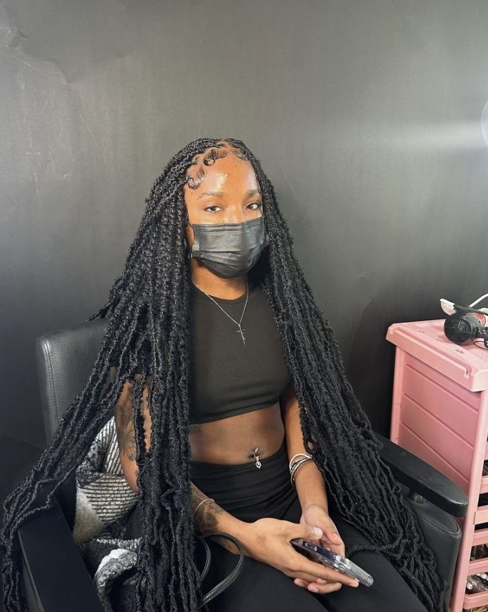 Y2k Lifestyle, Weave Hairstyles Braided, Black Ponytail Hairstyles, Faux Locs Hairstyles, Cute Braided Hairstyles, Cute Box Braids Hairstyles, Protective Hairstyles Braids, Pretty Braided Hairstyles, Business Hairstyles