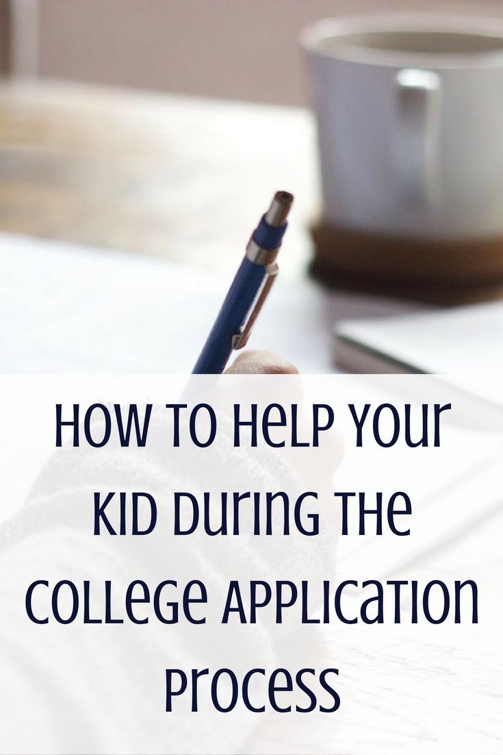 a person writing on paper with the words how to help your kid during the college application process