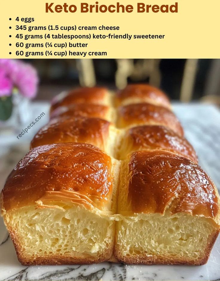 a loaf of keto brioche bread sitting on top of a table