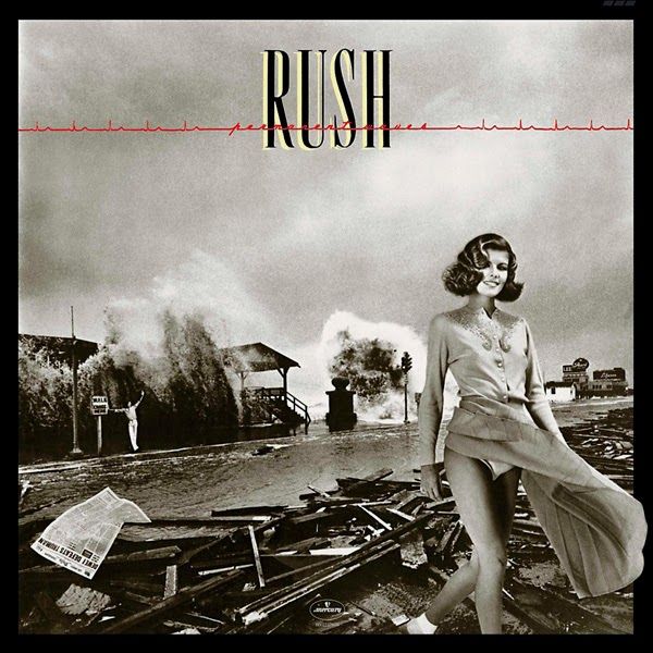 the cover art for rush's album, which features an image of a woman standing in