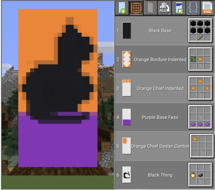 an image of a computer screen with the text, orange and purple background in minecraft