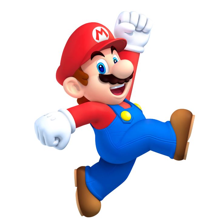 an image of mario running in the air