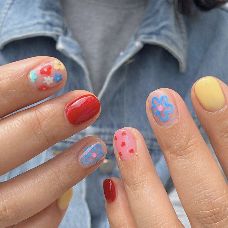 Nail Ideas Simple, Nail Ideas For Summer, Simple Summer Nails, 22 Birthday, Best Nail Ideas, Minimal Nails Art, Hello Nails, Hippie Nails, Amazon Beauty