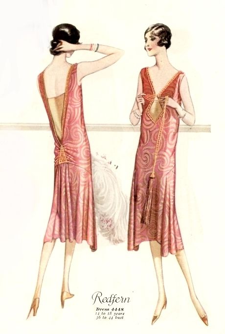 1926 fashion print -evening dress 1920 Style, Downton Abby, 1920 Fashion, 20s Fashion, Illustration Style, 1920s Dress, Vestidos Vintage, 1920s Fashion, Dress Sewing