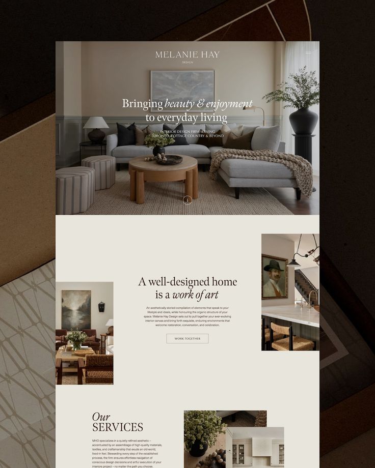 the homepage is clean and ready to be used as a web page for furniture stores