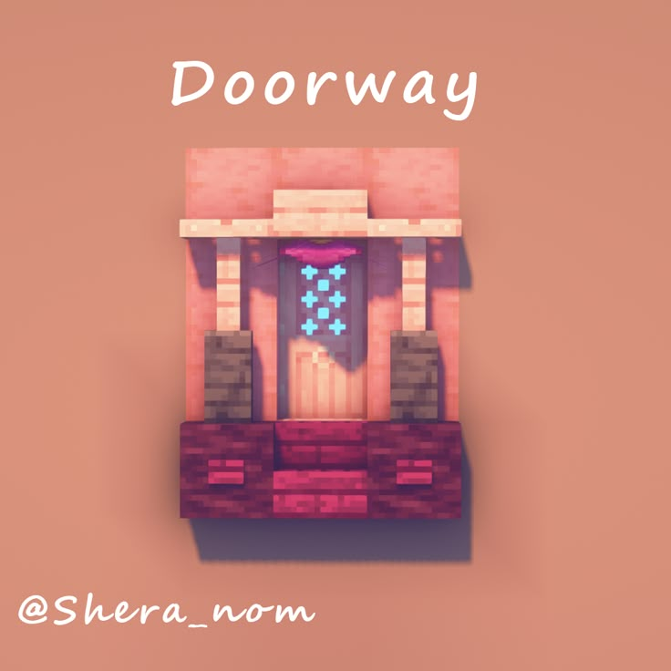 an image of a door with the words doorway above it and below it is a pink background