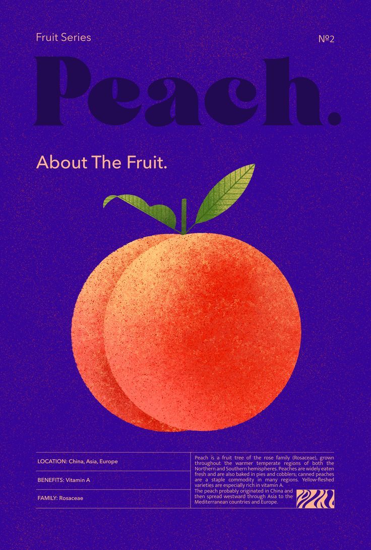 an advertisement for the fruit company peach