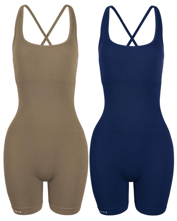 Seamless one-piece romper with tummy control and padded sports bra, perfect for workout, yoga, gym, and other athletic activities. #romper #workout #yoga #gym https://www.theworldaccordingtome.org/fitness-health/1713761_at-home-gym-essentials-home-gym-on-a-budget/?sykooria-womens-high-impact-sports-bras-with-strappy-cross-back-for-running-yoga-gym Gym Jumpsuit, Seamless Jumpsuit, Romper For Women, Strappy Jumpsuit, Trendy Activewear, Seamless Knitting, One Piece Jumpsuit, Stylish Activewear, Women Workout