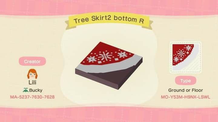 an animal crossing game screen with the text tree skirt bottom r