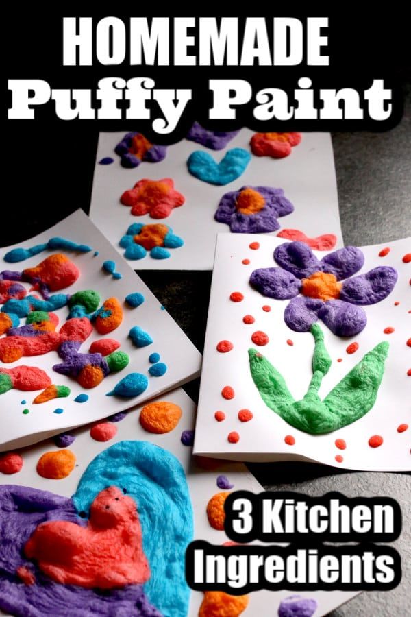 homemade puffy paint for kids to make