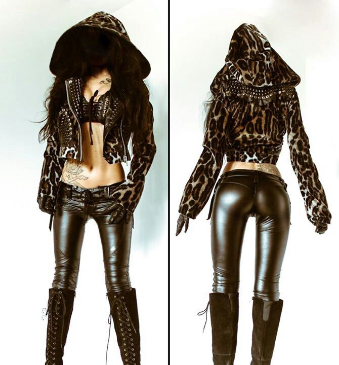 Leopard Toxic Vision, Metal Fashion, Edgy Outfits, 2000s Fashion, Cute Fits, Print Hoodie, Rock Style, Punk Fashion, Look Cool