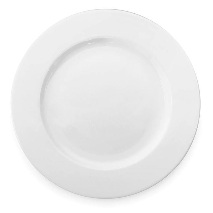 an empty white plate on a white background