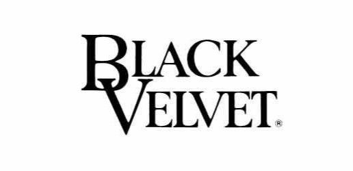 the black velvet logo on a white background