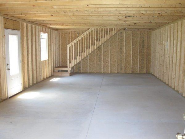 an empty garage with no doors or windows in the room that is being built into the wall