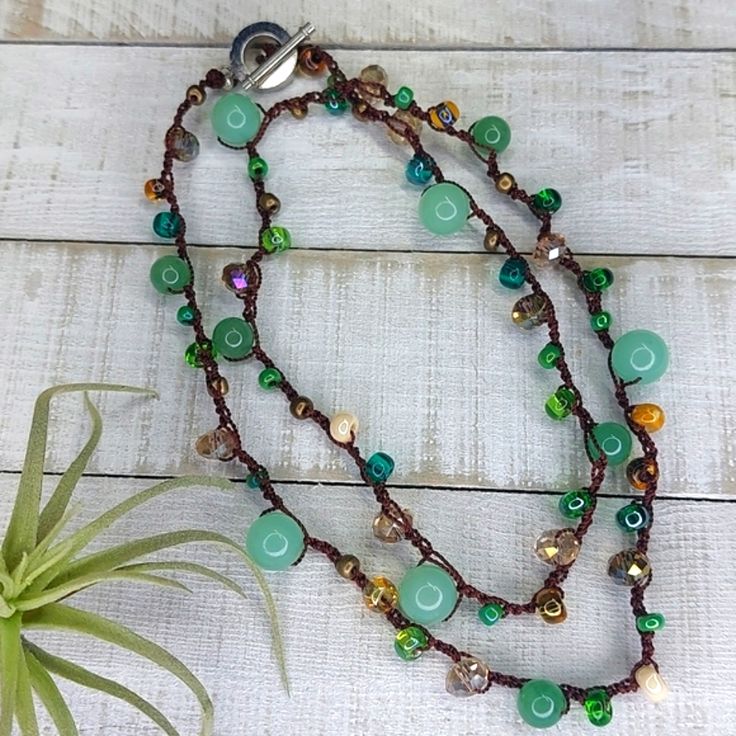 Green Aventurine & Czech Glass Crystal Necklace Artisan Jewelry By Rust Belt Raised 28 Inches Long Silver-Tone Toggle Clasp Hand Crafted Bohemian Artisan Jewelry By Rust Belt Raised I Have Made This Necklace With Beautiful Czech Glass And Green Aventurine Beads. *Wear It Long, Or Doubled Up As A Choker. Bright Blessings & Much Love - Rust Belt Raised Tag's Boho, Bohemian, Green Aventurine, Hippie, Hippy, Handmade, Hand Crafted, Artisan, Blue, Quartz Crystal, Crystals, Birthstone, Gems, Healing C Handmade Rust Bohemian Necklace, Bohemian Aventurine Beaded Crystal Necklace, Green Bohemian Beaded Metal Necklace, Bohemian Green Aventurine Necklace, Rust-colored Handmade Bohemian Necklace, Blue Quartz Crystal, Green Aventurine Necklace, Rust Belt, Fantasy Outfits