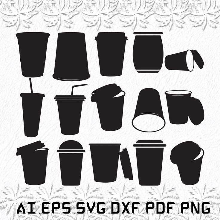 coffee cups svg files for silhouettes