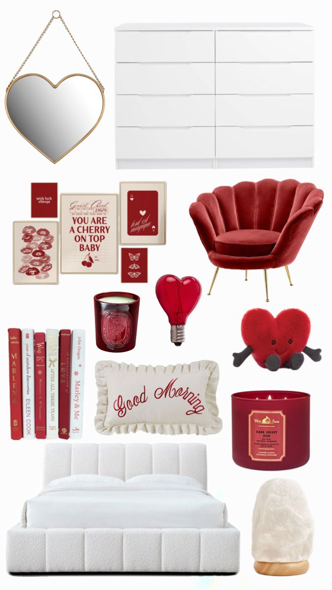 red and white valentine's day gift guide for the home or office - click to see more