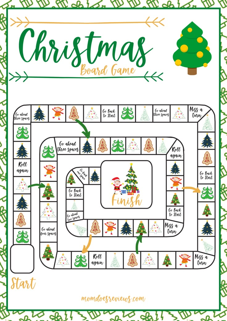 a christmas board game with the words merry on it