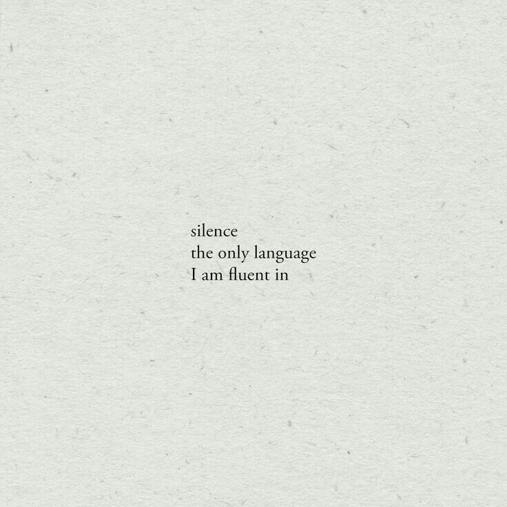 a piece of paper with the words, i am silent in white ink on it