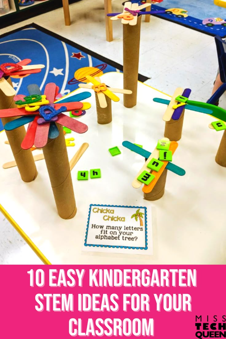 Are you looking for fun, hands-on ways to incorporate STEM into your kindergarten classroom? I got you covered! In this blog, I highlight 10 super easy kindergarten STEM activities your students will love! Some of the activities included are using Lego blocks, kindergarten STEM for the holidays, building a birdhouse, measuring challenges, and much more! These are perfect ideas for introducing the world of STEM to your kindergarten students in a fun and simple way! #MissTechQueen Steam Ideas For Kindergarten, Enrichment Activities Kindergarten, Kindergarten Engineering Projects, Building Challenges Kindergarten, Steam Centers For Kindergarten, Steam Challenges Kindergarten, Fun Stem Activities For Kindergarten, Stem First Grade Activities, Engineering For Kindergarten