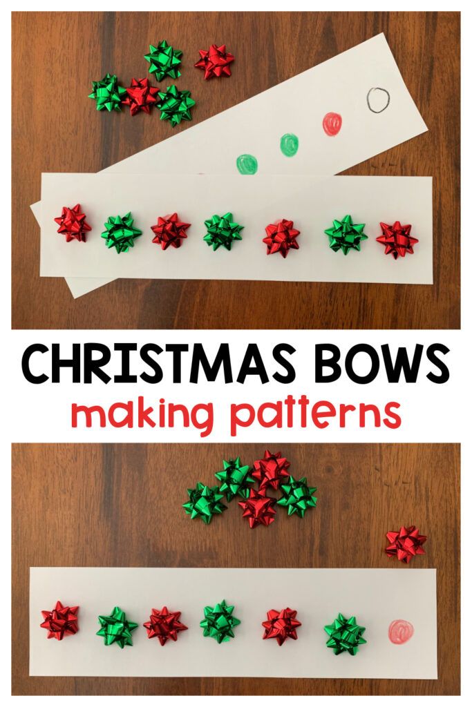 christmas bows made out of paper on top of a wooden table with text overlay