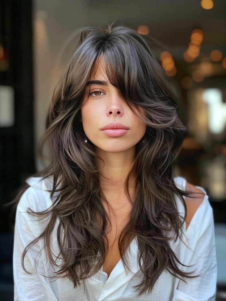 Explore Trending Layered Haircuts for Long Hair Short Layers Long Hair, Knotless Hairstyles, Woman Braids, Hair Korean, Circle Face, Braids Knotless, Long Hair Trends, Hairstyle Easy, Haircuts For Long Hair With Layers