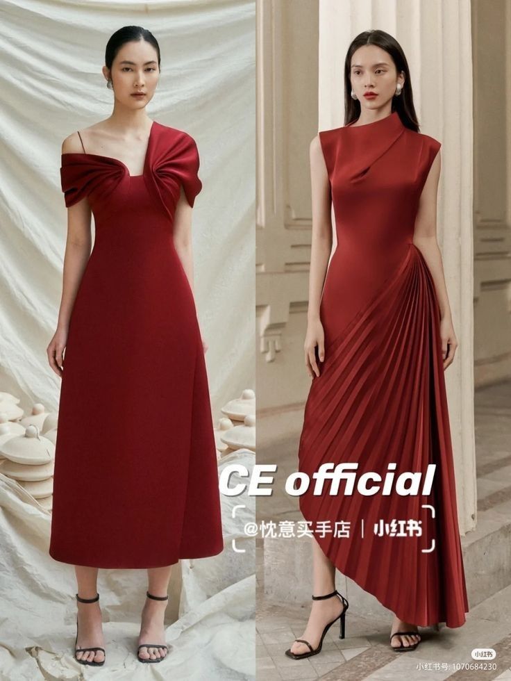 High Fashion Dresses, Elegant Dresses Classy, Effortlessly Chic Outfits, Red Dresses, Fashion Attire, Stylish Clothes For Women, Dress Shirts For Women, Glam Dresses, Fashion Design Clothes