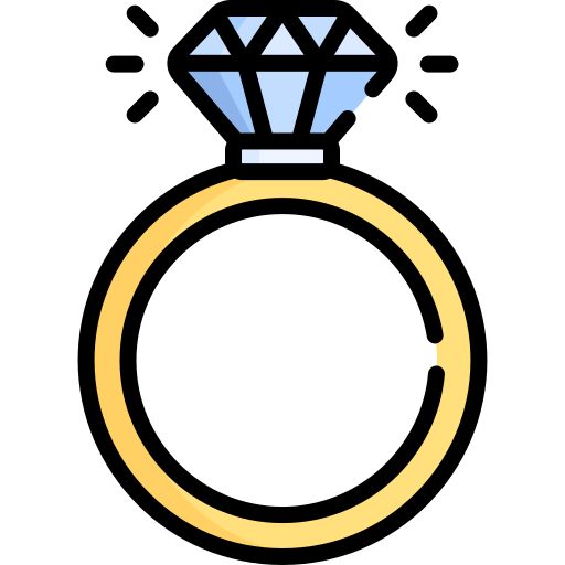 a ring with a diamond on it is shown in blue and yellow colors, as well as