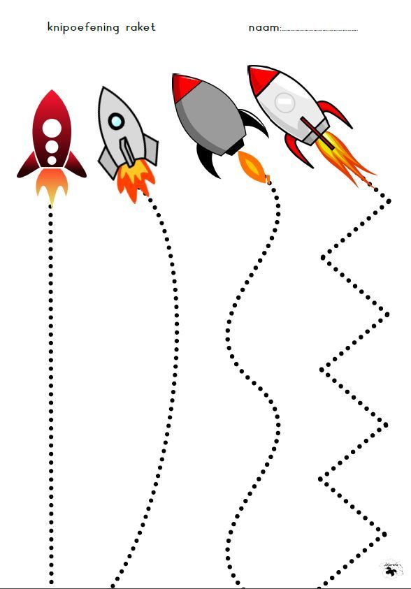 a printable worksheet for kids to learn how to draw rockets