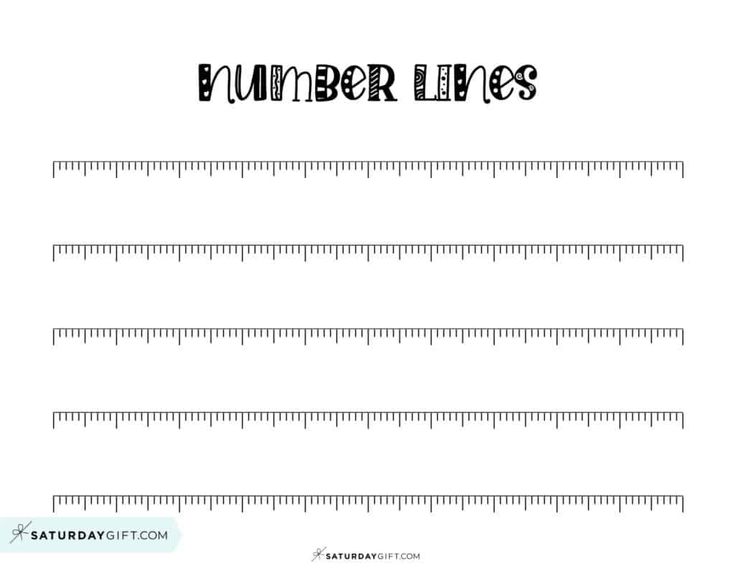 a printable number line worksheet for kids to practice numbers in the classroom