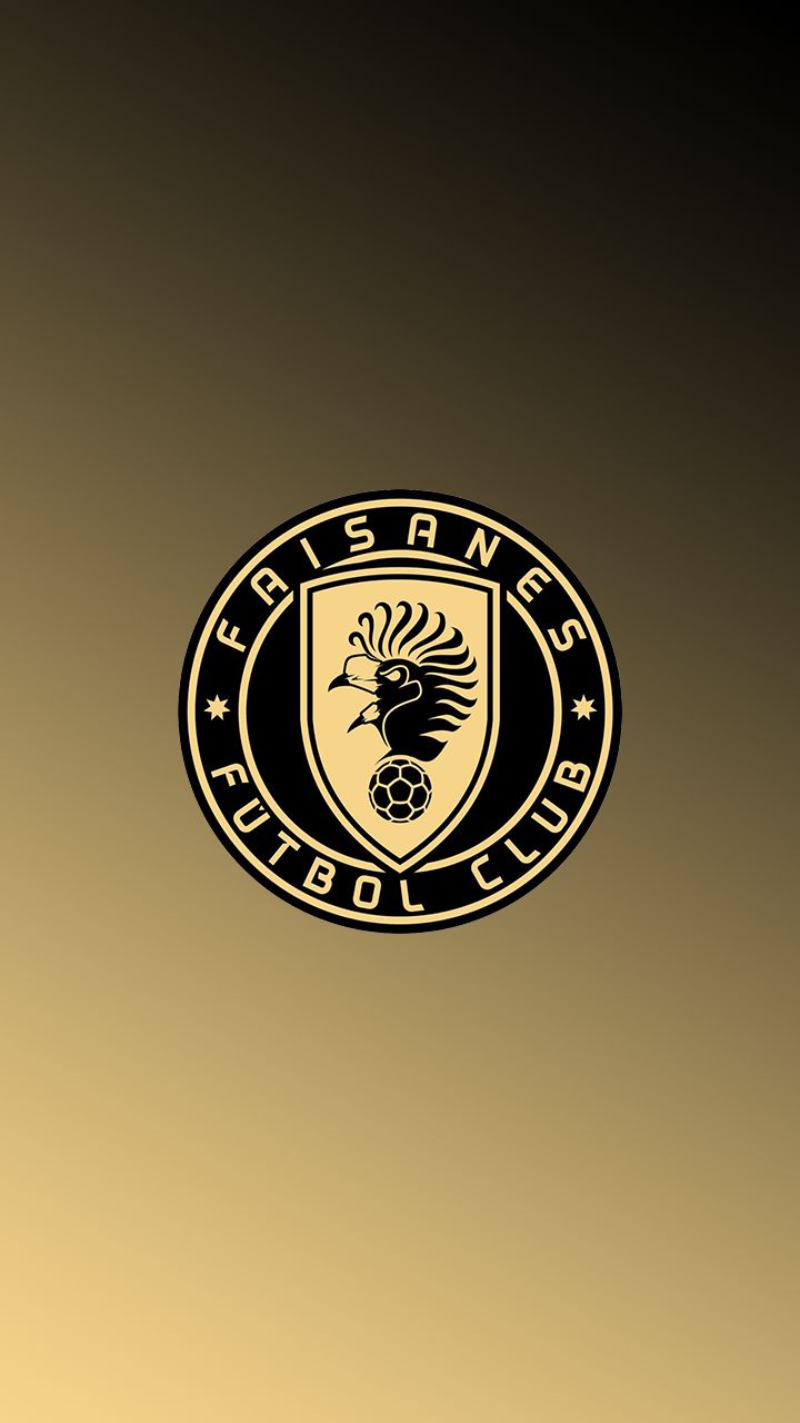 a golden background with a black and white logo