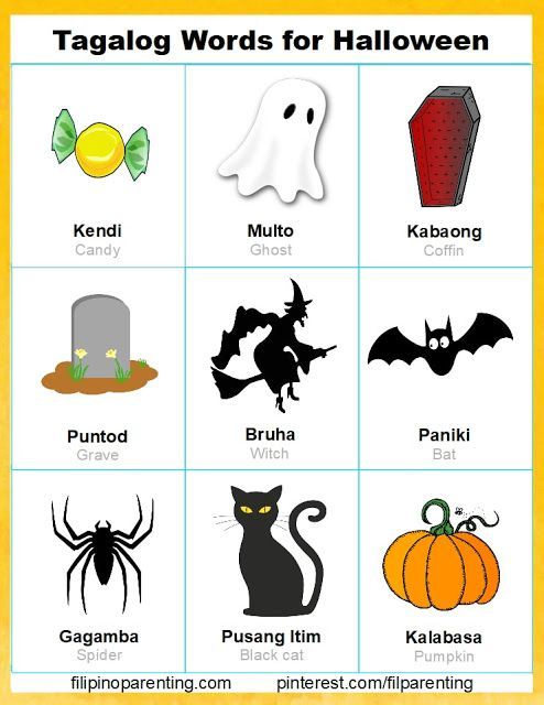 Tagalog Words for Halloween | Tagalog words, Halloween vocabulary ...