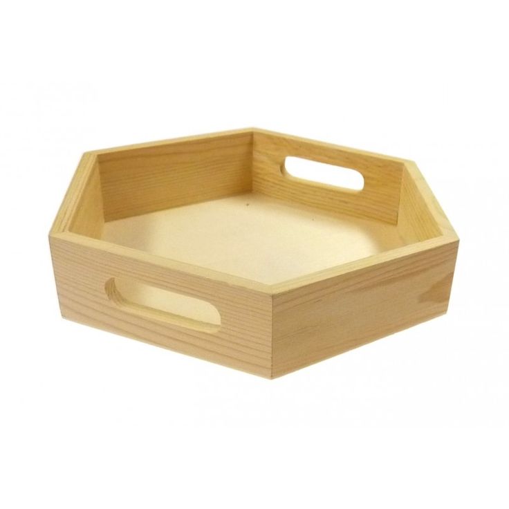 a wooden tray with handles on the top and bottom is shown in light colored wood