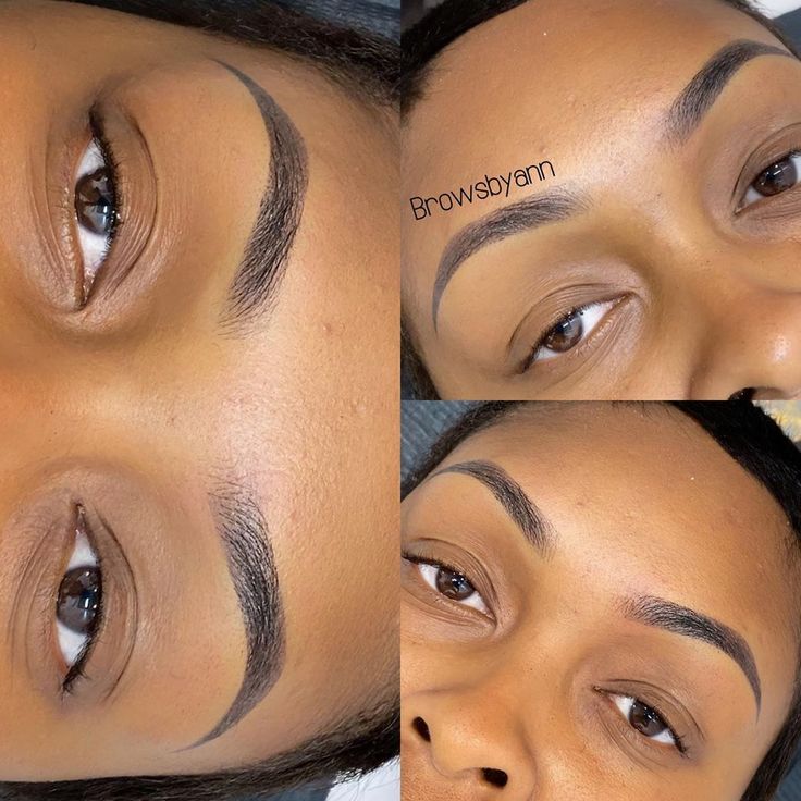 ANN | BROWS on Instagram: “Ombré brows  Appointment available: 4045101948 @browsbyann @taranailsatl  #microbladingatl #permanentmakeupatl #microblading #ombrebrow…” Eyebrow Ombre Shading, Waxed And Tinted Eyebrows, Waxed Eyebrows Black Women, Threaded Eyebrows Black Women, Brow Inspiration Eyebrow Shapes, Eyebrow Lamination Styles, Eyebrow Shaping And Tinting, Brow Tint Black Women, Tinted Brows Black Women