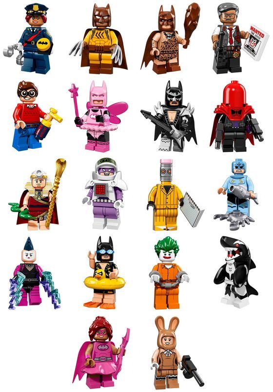 a bunch of lego minifigures that are all different colors